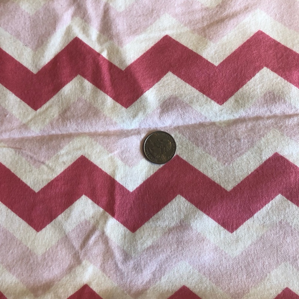 Chevron Pink Flannel Fabric 36”x42”